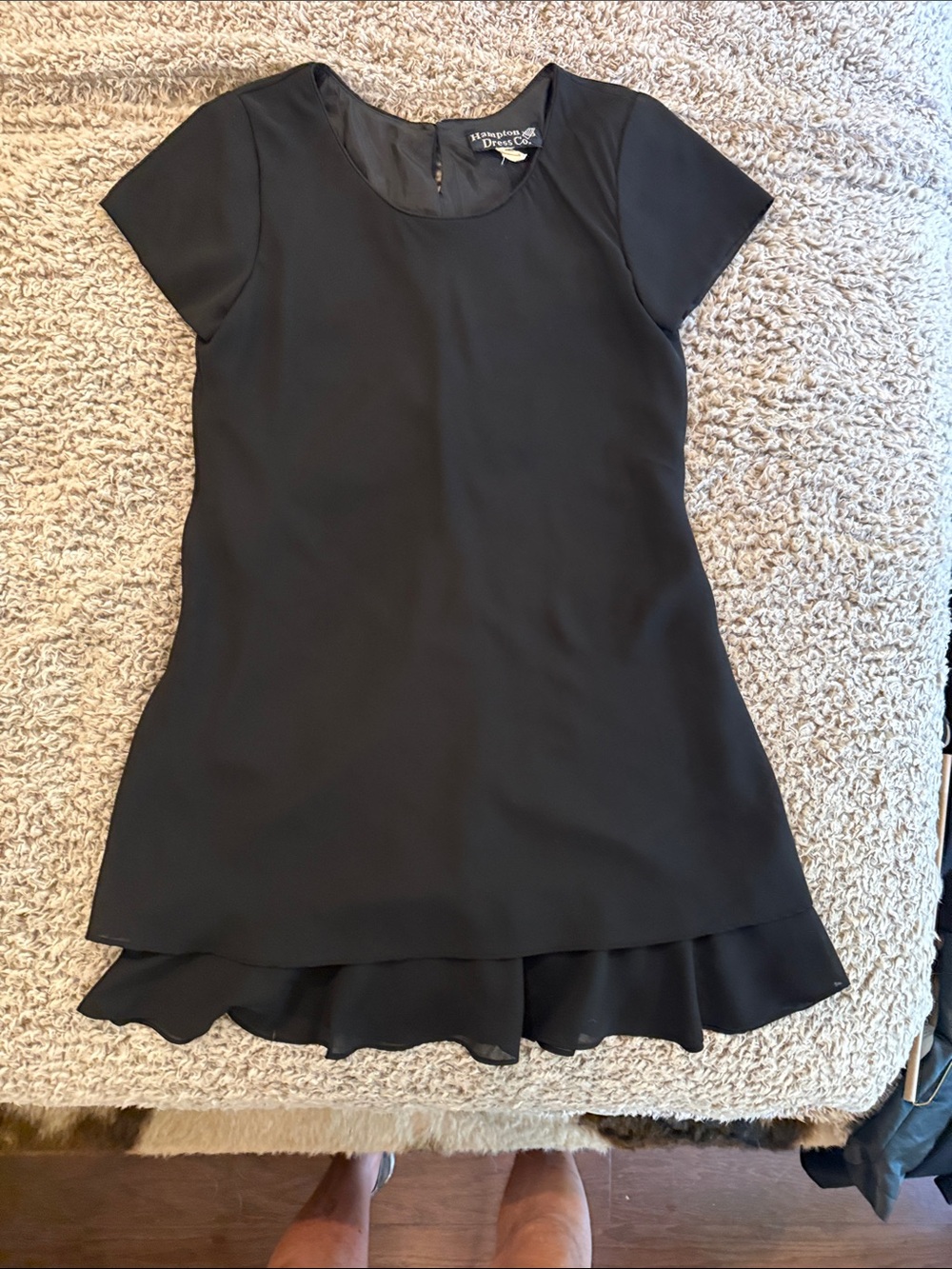 Hampton Dress Company Black Short Sleeve Layered Dress